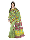 Pradip Fabrics Ethnic Women's Tant Silk All Over Dhakai Jamdan Brown Color Saree