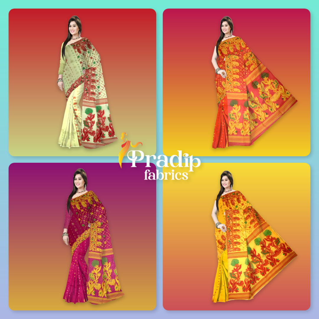 Pradip Fabrics Jamdani Combo Pack