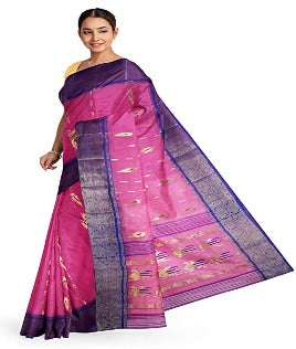 Pradip Fabrics Woven Tant Cotton Blend Saree