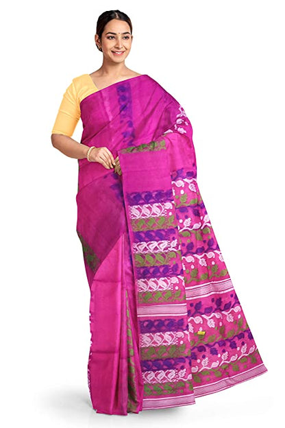 Pradip Fabrics Pink Color Gap jamdani  Saree