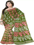 Pradip Fabrics Ethnic Women's Tant Gap Dhakai Jamdani Multicolor Saree