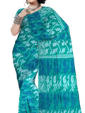 Pradip Fabrics Ethnic Women's Tant Gap Dhakai Jamdani Light Green Color Saree